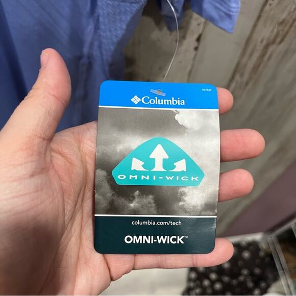 Columbia Women’s Maplegate Blue Performance Shirt Quick Dry Fishing Large - Picture 3 of 7